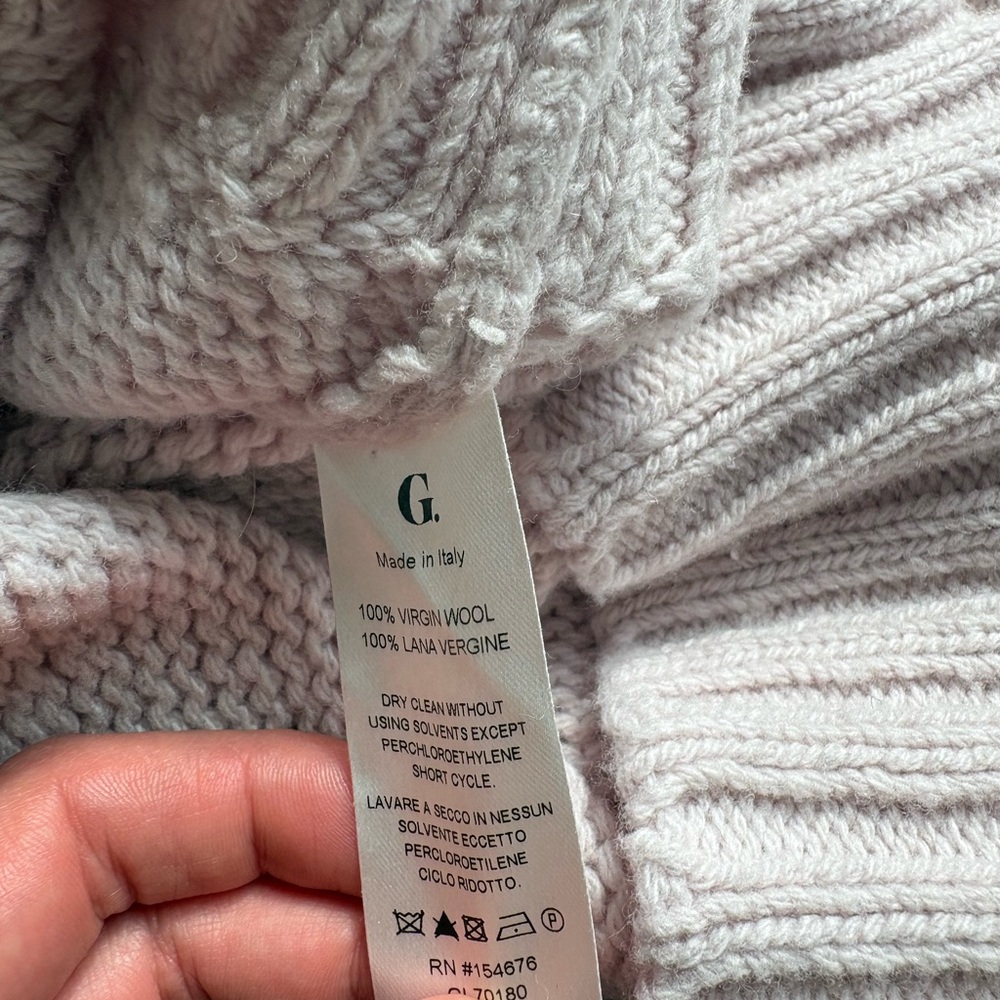 G Label by Goop - Lavender Chunky Crewneck Sweater, XS - Picture 6 of 6